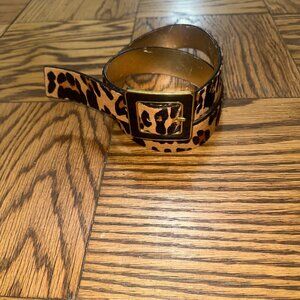 Vintage Leopard Pony Hair Belt